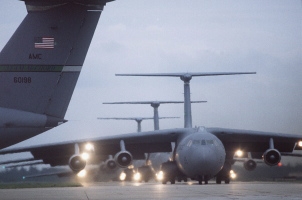 C-141B Formation Takeoff